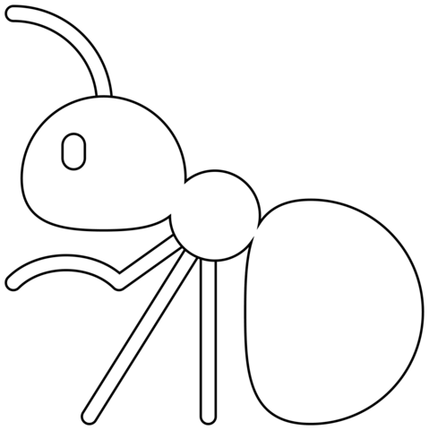 Ant Emoji Coloring Page